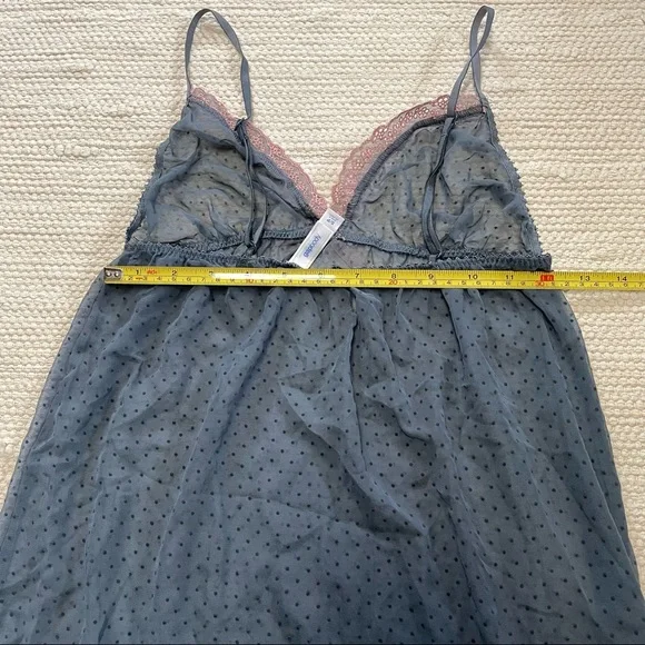 NWOT Gap Body Blue Sheer Baby Doll Sleepwear Size S/P - Picture 4 of 5